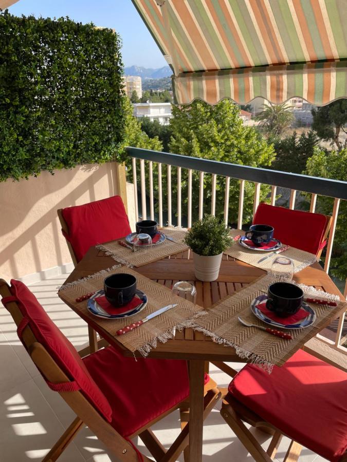 Vue Sur Mer - Magnifique Appartement Tout Confort - Terrasse Et Parking Prive Cagnes-sur-Mer Eksteriør billede